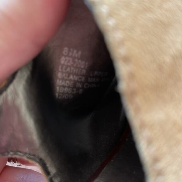 a.n.a. Tan/Brown Vintage Suede Open Toe Clogs 3" Size 8.5 - Picture 6 of 6